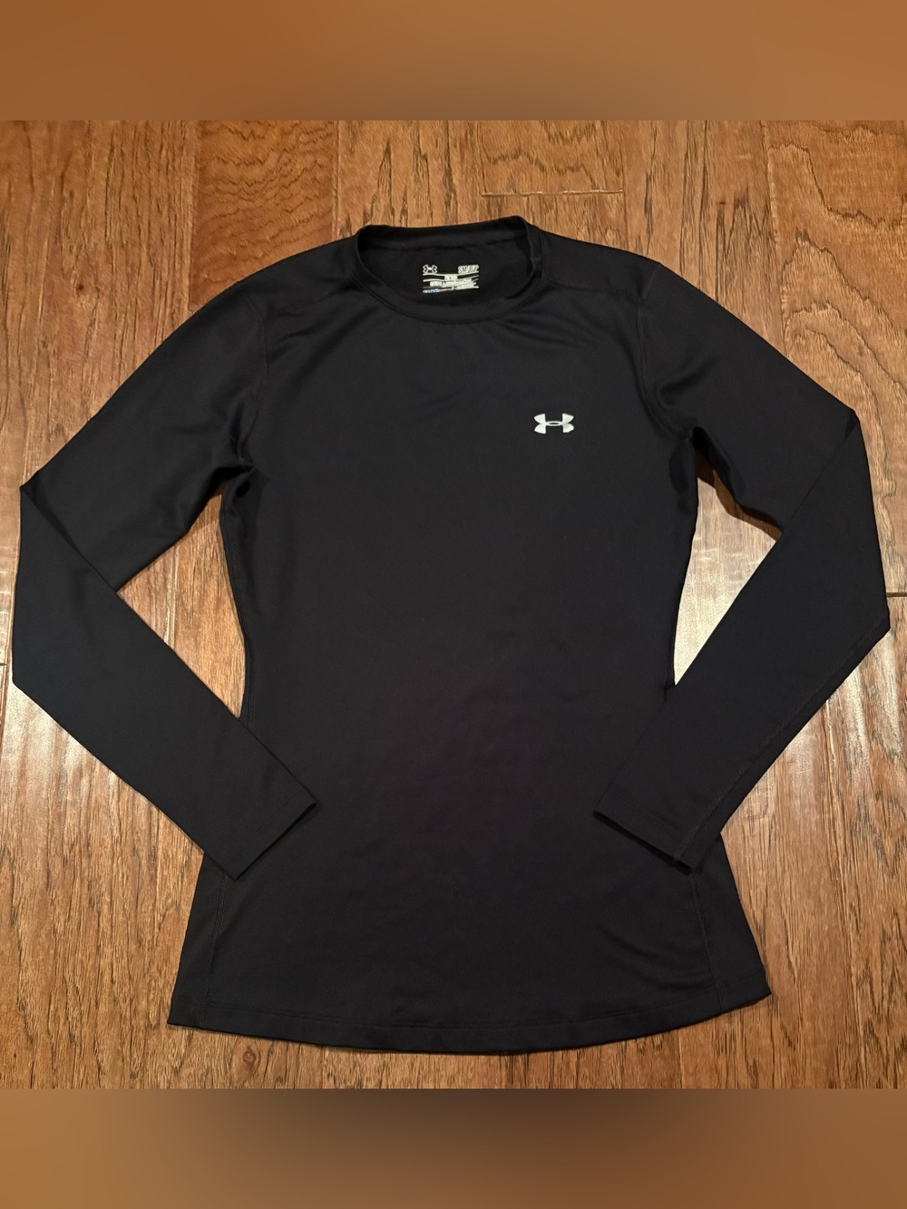 Under Armour Coldgear Black Fitted Long Sleeve Top Size Small